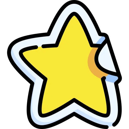 ícono de una estrella amarilla representando la calidad en la impresión de folletos de Artes Gráficas Carnevali.